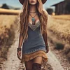 Vintage Western Girl Boho Chic Cowboy Style Dress by Inlyline