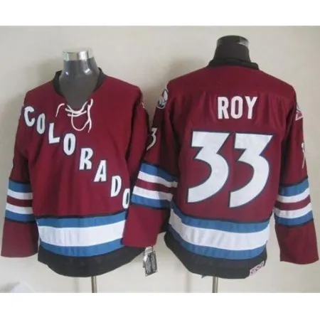 Avalanche #33 Patrick Roy Red CCM Throwback Stitched NHL Jersey