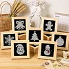12Pcs DIY Pearl Painting Christmas for Home Wall Decor(15x15cm)