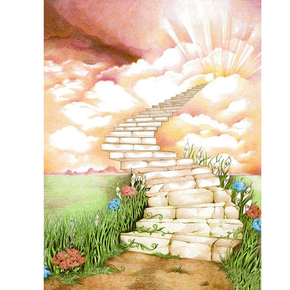 

30*40CM - Round Drill Diamond Painting - Sky Road, 501 Original