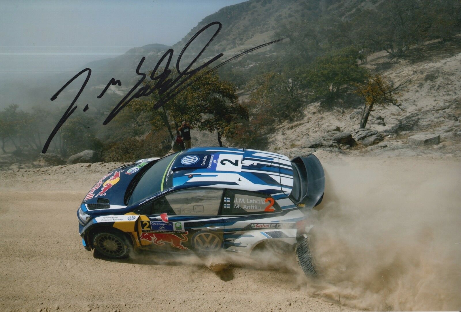 Jari-Matti Latvala Hand Signed Volkswagen 12x8 Photo Poster painting Rally.