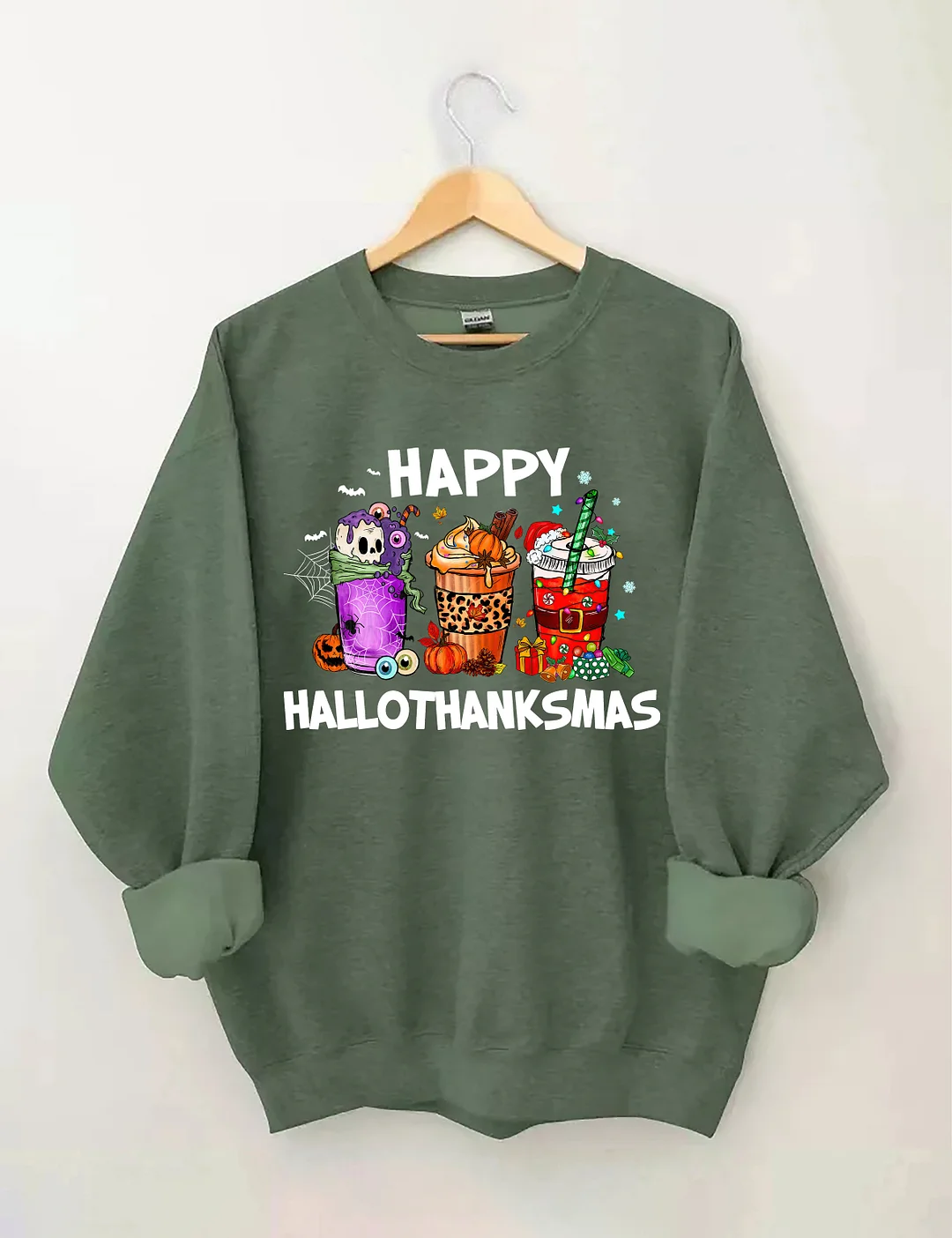 Happy Hallothanksmas Coffee Sweatshirt