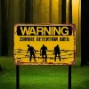 Zombie Detention Area Warning - Vintage Metal Signs(12*16Inch) - Warning