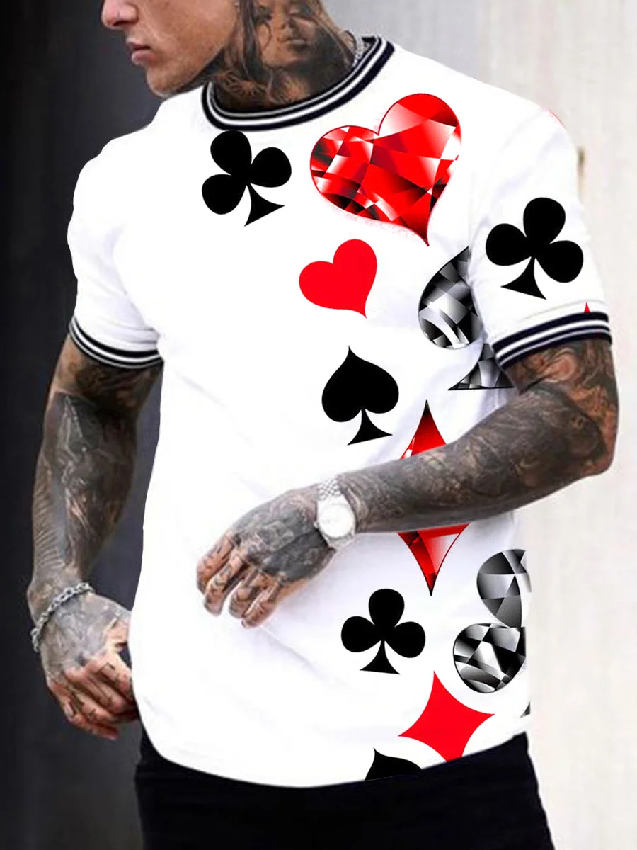 Men's Poker Sports Short Sleeve