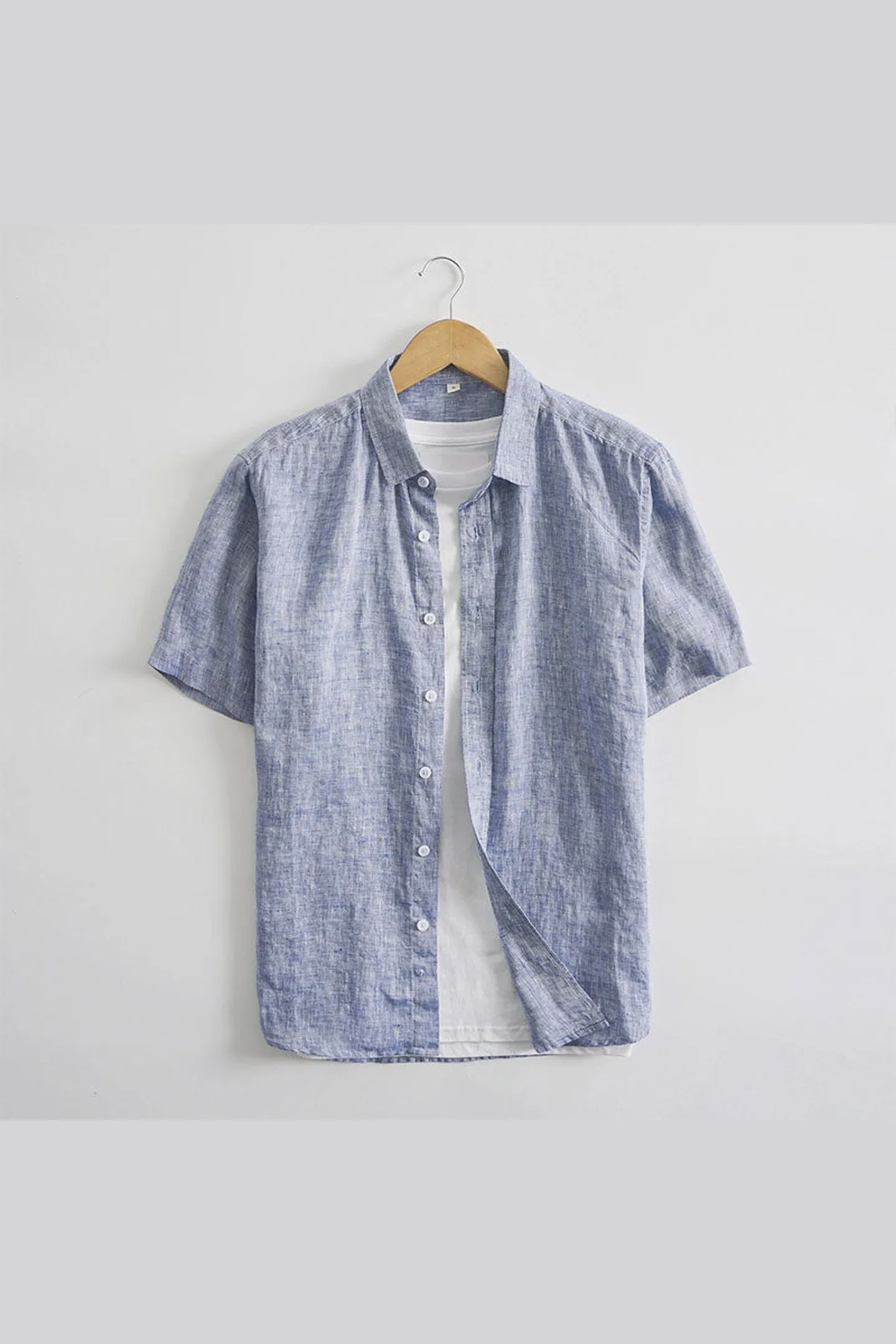 Men's Linen Blend Summer Shirt &ndash; Breathable Button-Up Massimo