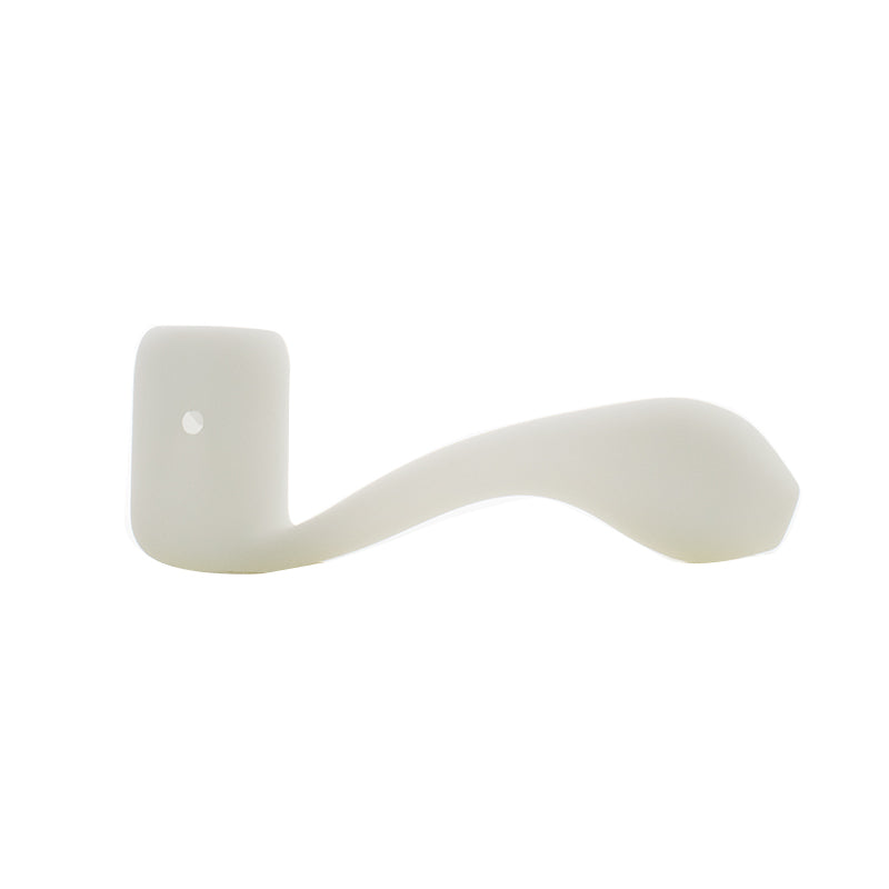 5" Sherlock glass hand pipe white color