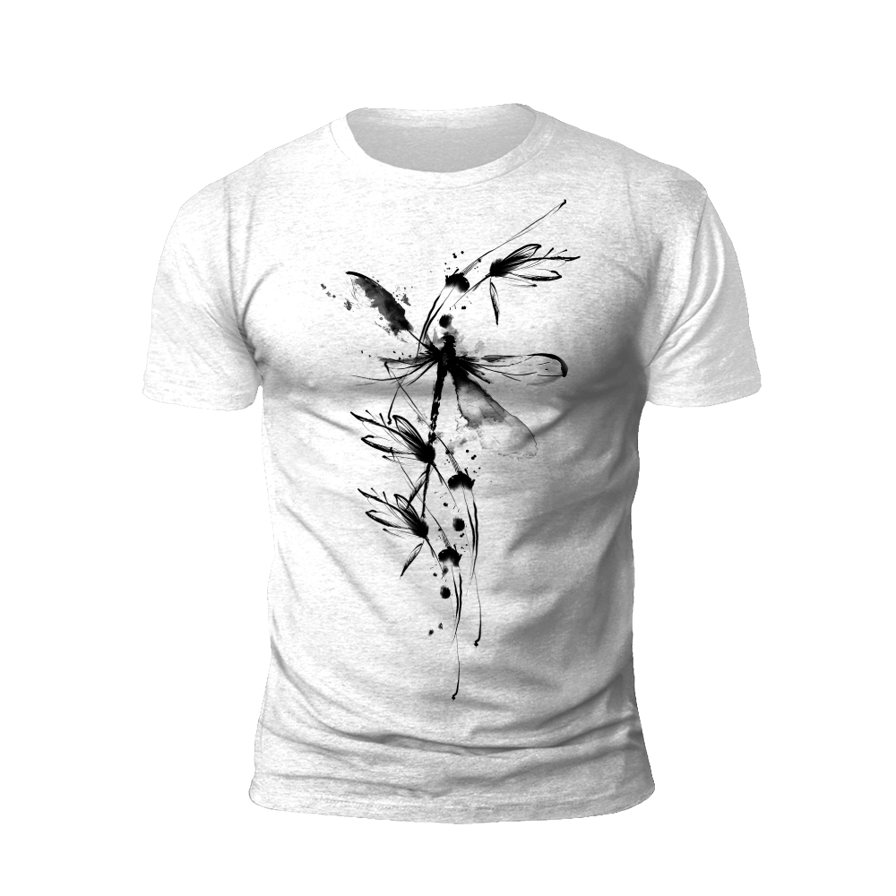 Graceful Ink: Dragonfly Art T-Shirt