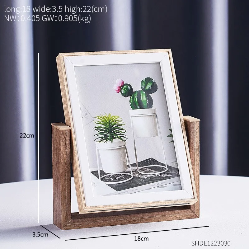 Nordic Simple Wooden Mirror Pgoto Frame Picture Frames Living Room Bedroom Home Decor Modern 6 Inch 7 Inch Art Picture Frames