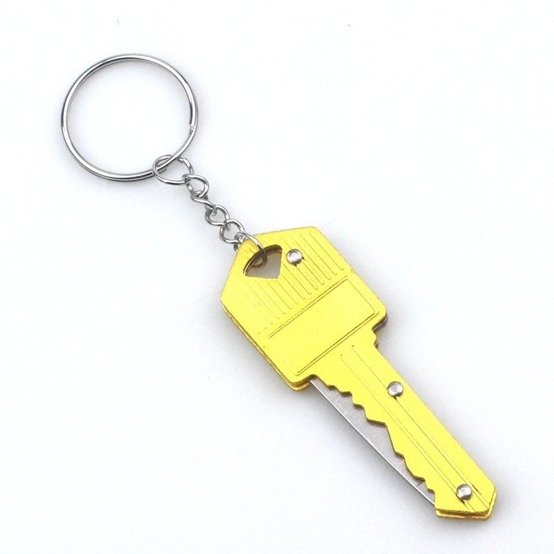 Minimalist Solid Color Metal Keychain