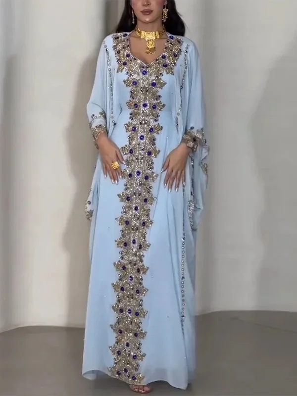 V-neck Vintage Sequin Dress