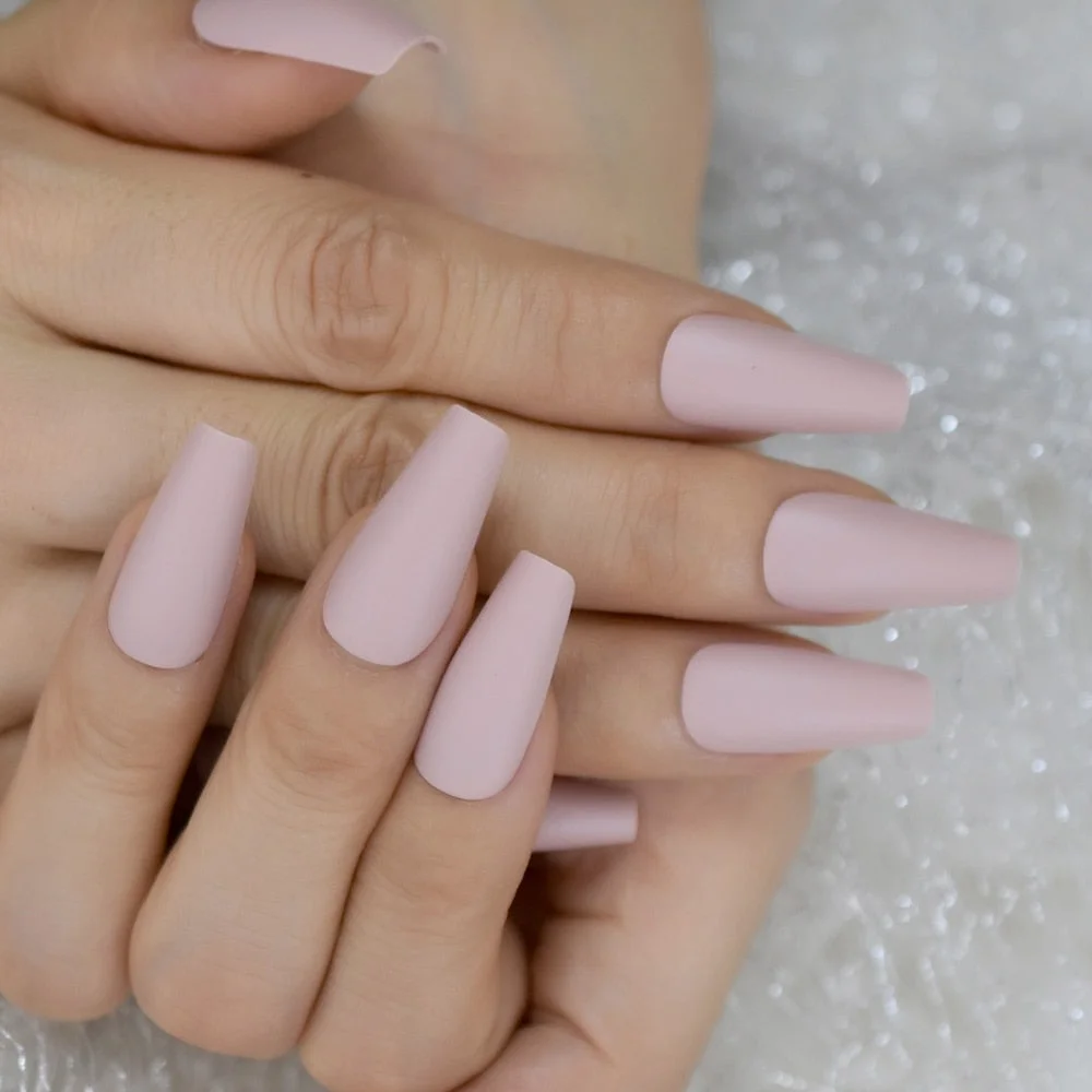 Gorgeous Diamond Blue Fake Nails Long Ballerina Shape Gelnails Thick Reusable Artificial Nail Art Tips 24-Nail Inspo