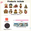 10PCS DIY Pearl Diamond Painting Christmas Fridge Magnets, Sparkling Rhinestone Refrigerator Magnet Craft Kit for Home Decor & Gifts