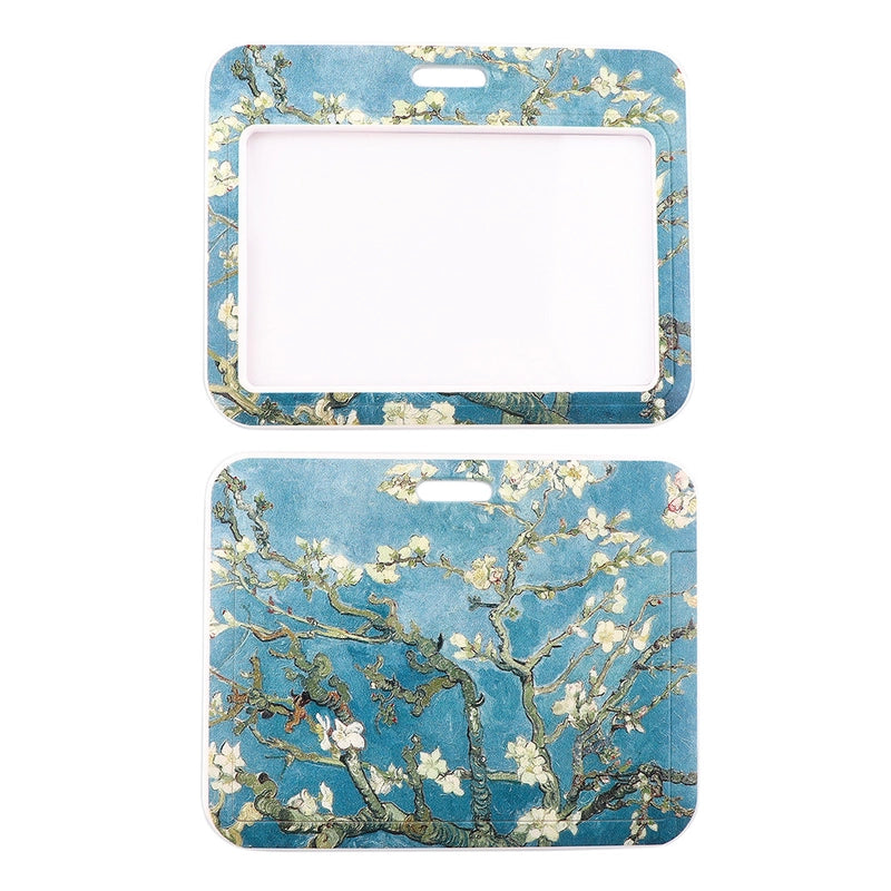 Art Style Van Gogh Lanyard Card Cover Student School Card Bus Pass Shuttle Card Access Control Card Double-sided Printed Mobile Phone Strap