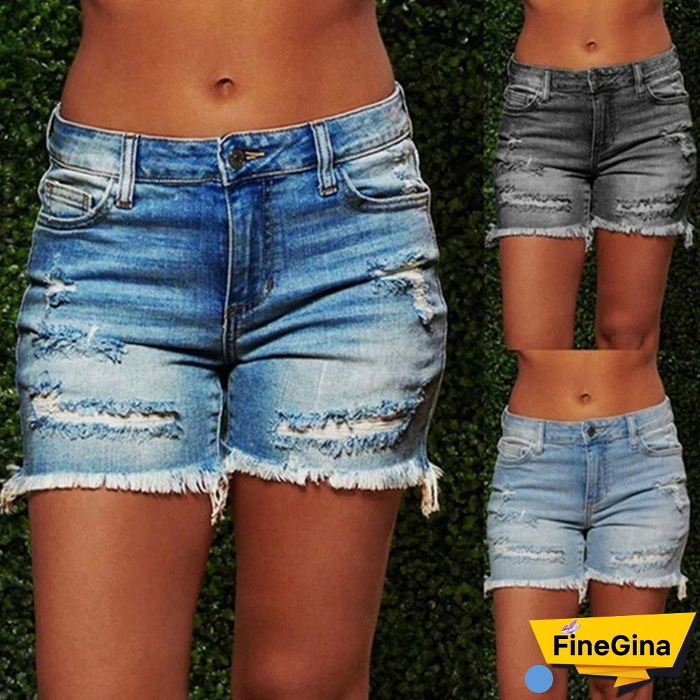 Women's Fashion Shorts Summer Pants Denim Shorts Jeans Shorts Tight Shorts Casual Shorts Jeans Pants Slim Shorts Plus Size