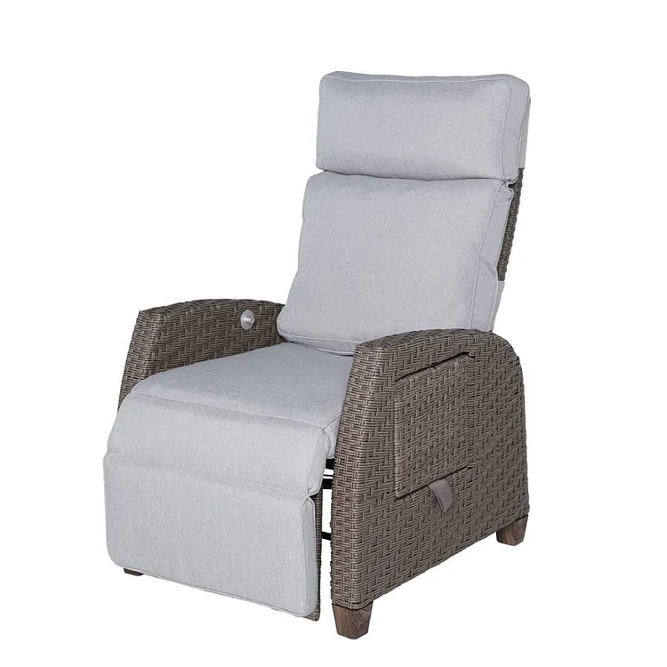 White outdoor online recliner