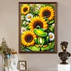 Diamond Painting -DIY Full Round Drill Sunflower Frog