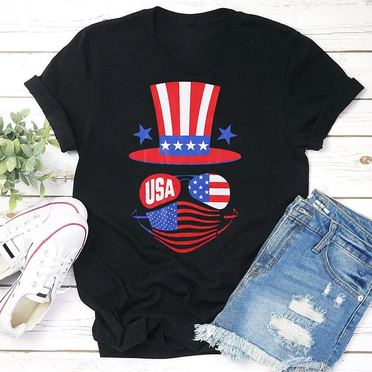 Patriotic flag independence Day T-shirt Tee - 02143-Annaletters