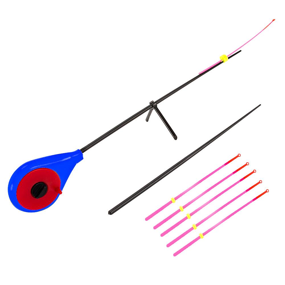 

Ice Fishing Rod Blue+5pcs Fishing Pole Tips Red Kit Outdoor Tool, 501 Original