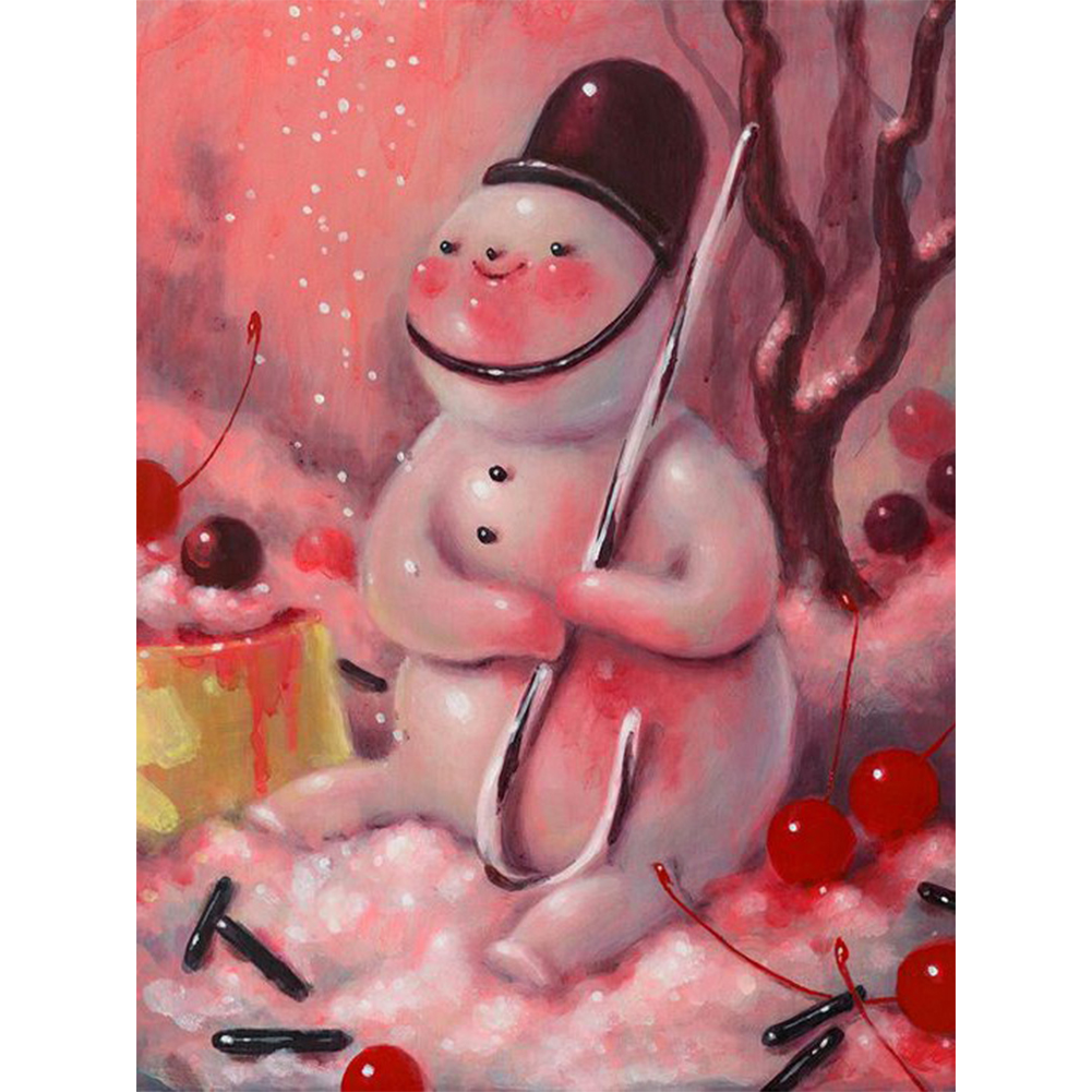 

Candy Snowman - Round Drill Diamond Painting - 30*40CM, 501 Original