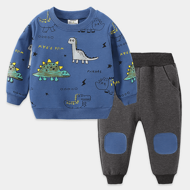 Toddler Boy Dinosaur Sweatshirt and Jogger Set