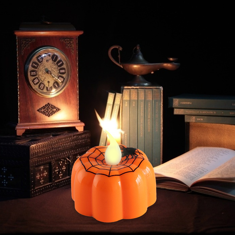 LED Electronic Candles Halloween Pumpkin Spider Home Decor Night Lights от Cesdeals WW