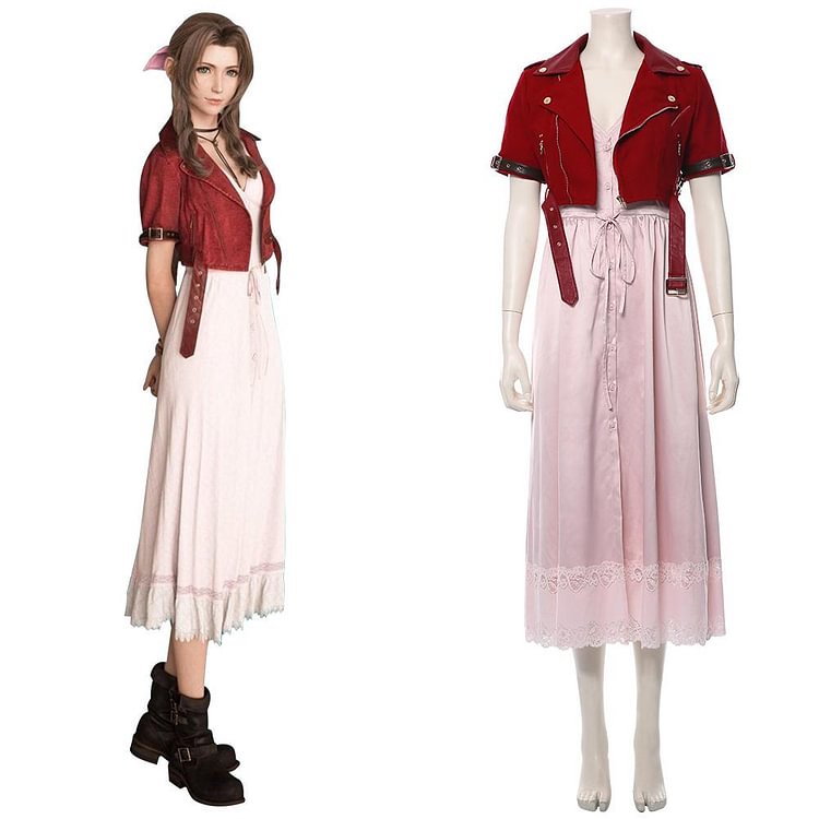 Final Fantasy VII Remake Aerith Gainsborough Cosplay Costume Halloween Carnival Suit
