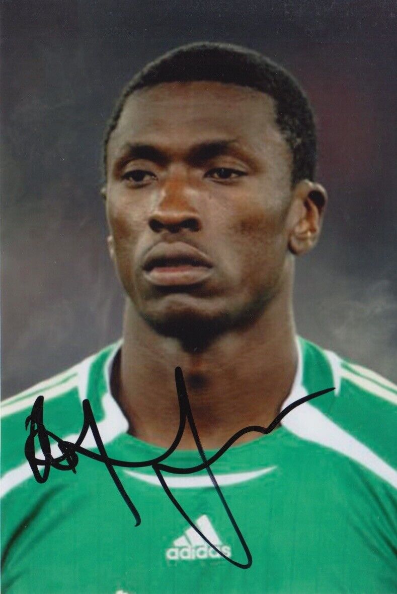 DICKSON ETUHU SIGNED 6X4 Photo Poster painting - NIGERIA FOOTBALL AUTOGRAPH.