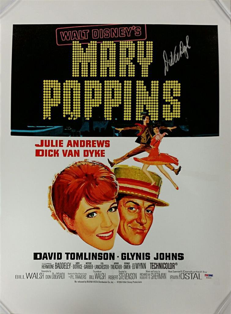 DICK VAN DYKE Signed Mary Poppins 16x20 Canvas Photo Poster painting #1 BERT Auto ~ PSA/DNA COA