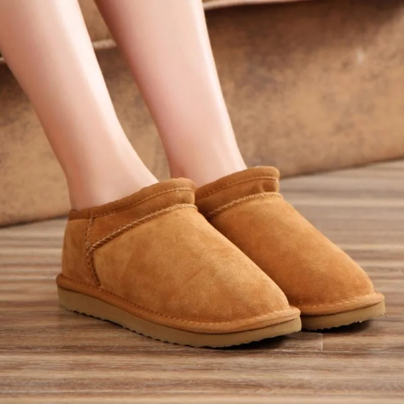 Ultra-warm Plush Slip-on Ankle Boots