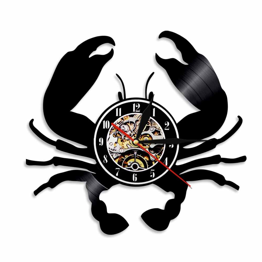 

Crab Beach Theme Sea Ocean - Vinyl Record Wall Clock - Without LED, 501 Original