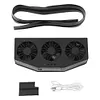 Solar Car Exhaust Fan with 3 Air Outlets Car Radiator Cooling Fan for All Cars