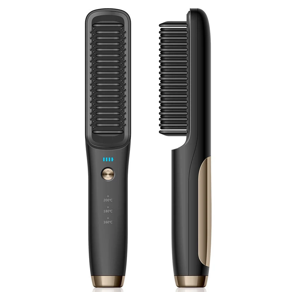 Wireless hair straightener clearance brush