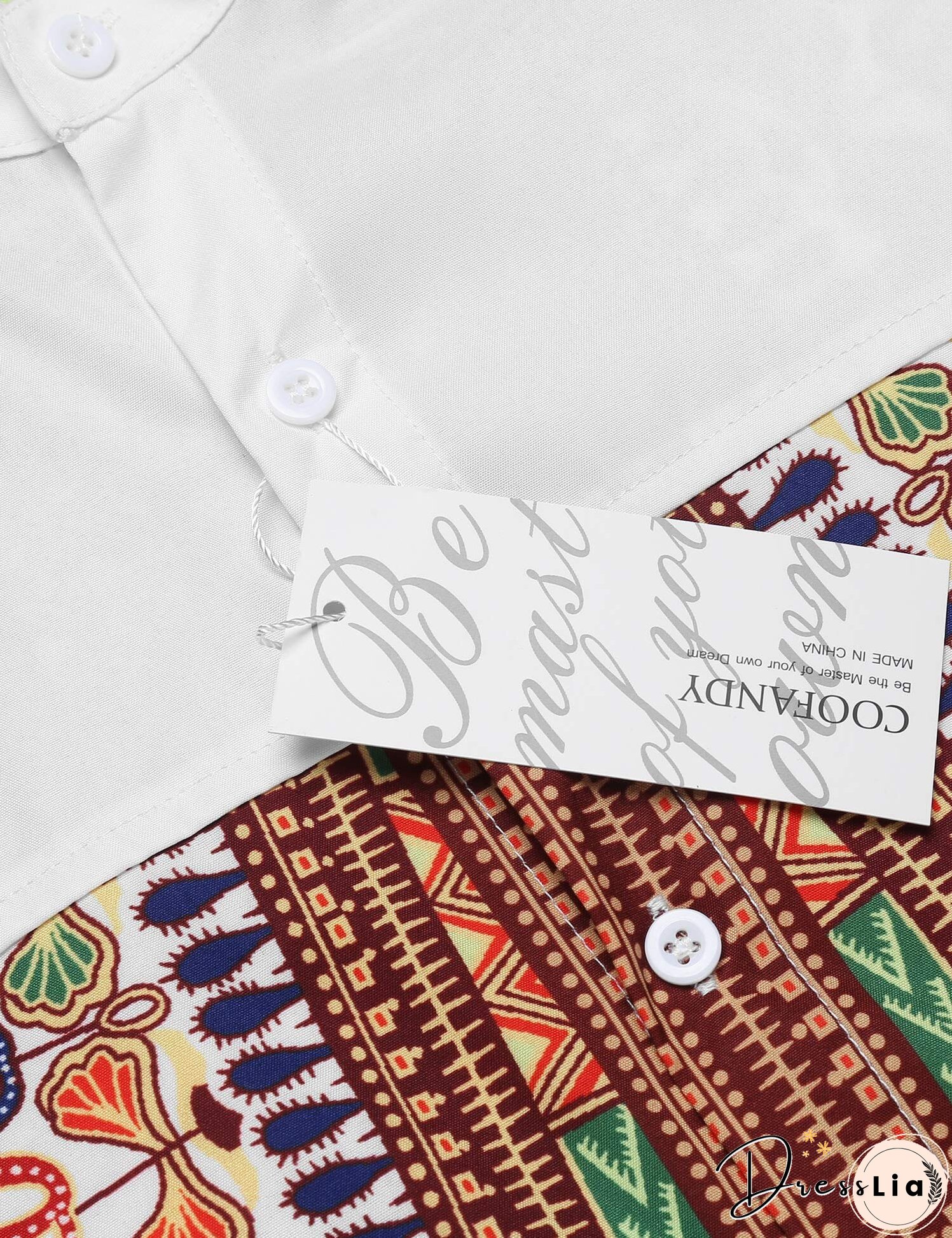 Casual Ethnic Graphic Long Shirt (US Only)