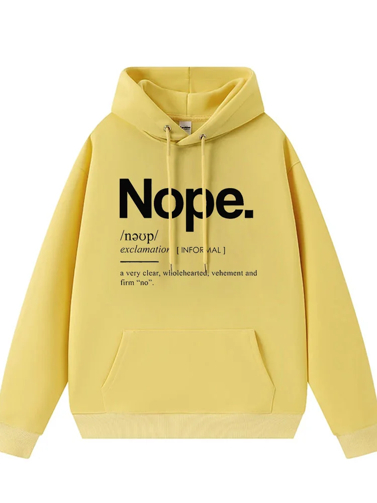 Teecade Teecade Nope Art Print Casual Hoodie