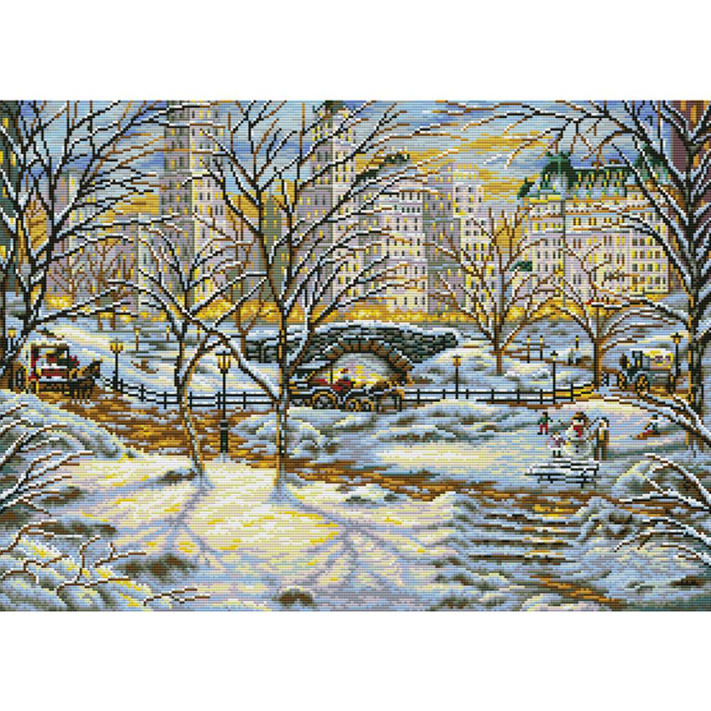 

Winter Scene - 11CT Stamped Cross Stitch - 73*54cm, 501 Original