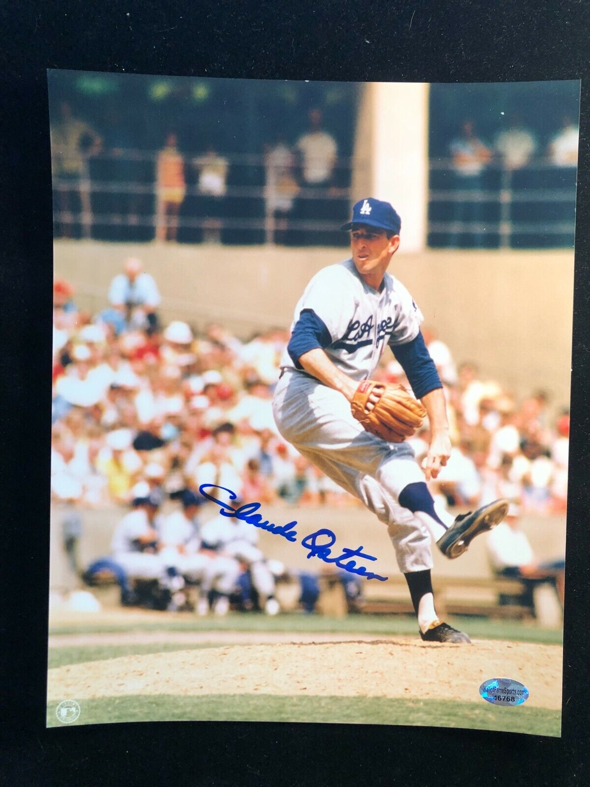 Claude Osteen Signed Autographed Photo Poster painting - COA - Los Angeles Dodgers