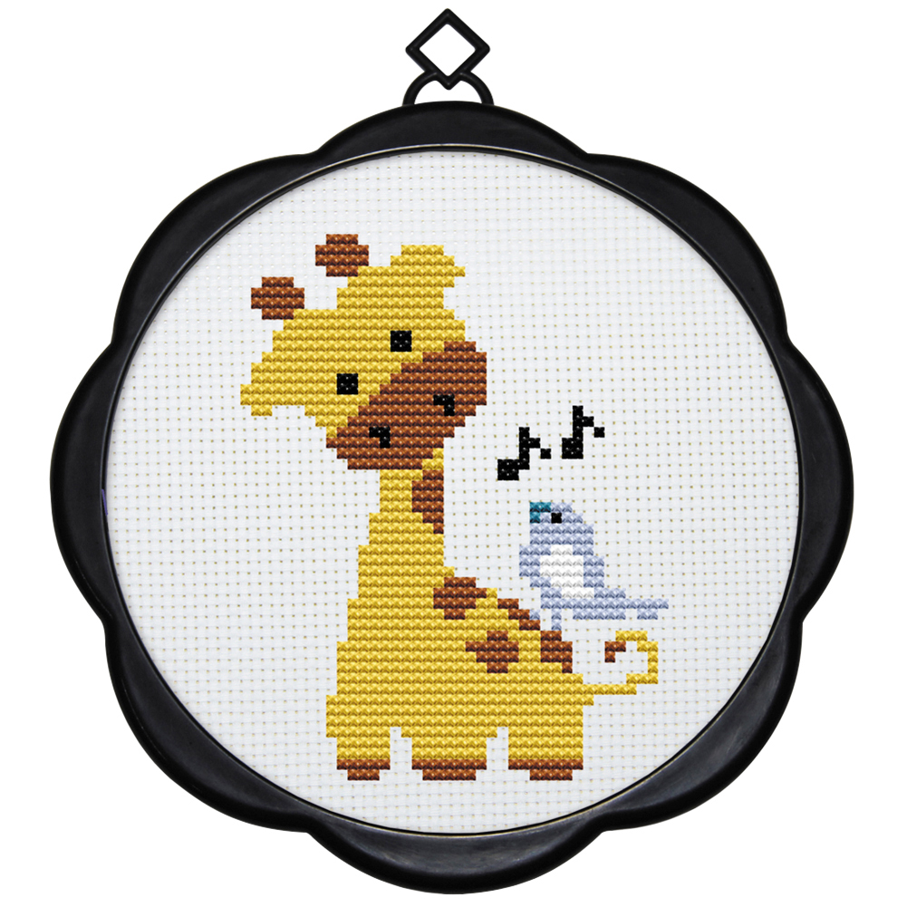 

Giraffe - 11CT Stamped Cross Stitch - 17*17CM (With Frame), 501 Original