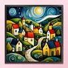 (Multi Style)Colorful Houses-Full Embroidery 2 Strands 14CT Counted Cross Stitc-40*40CM