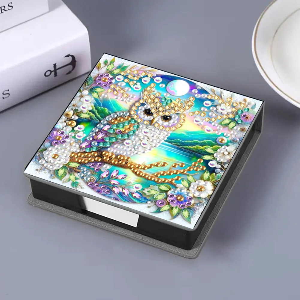 DIY Owl Diamond Painting Memo Pad Holder Mosaic Kit for DIY Art Craft