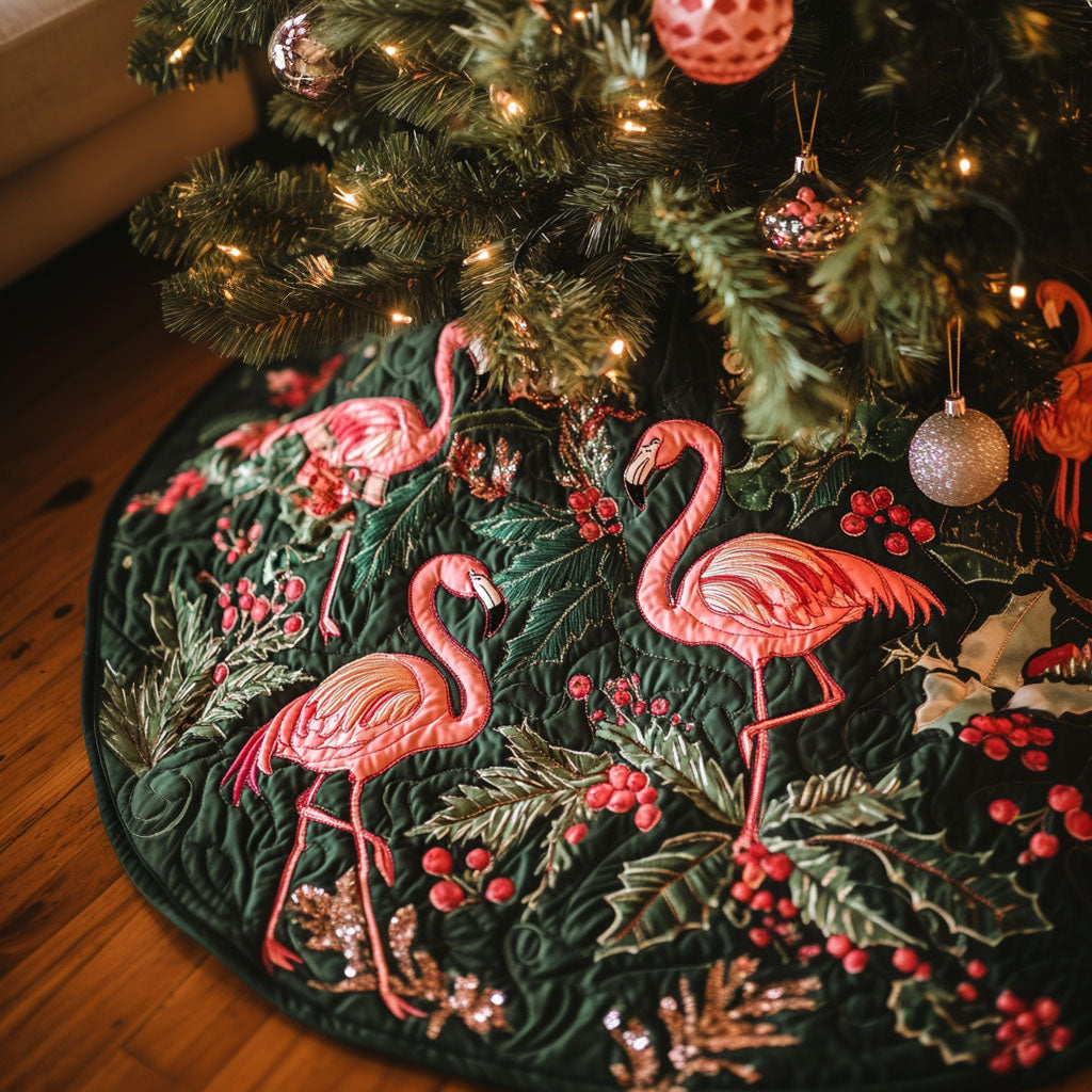 Jolly Tropics Quilted Christmas Tree Skirt NCU0PT2672