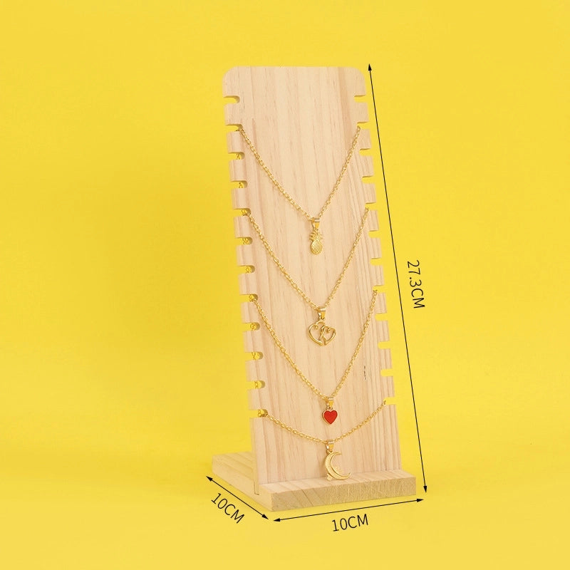 Minimalist Solid Color Solid Wood Jewelry Rack