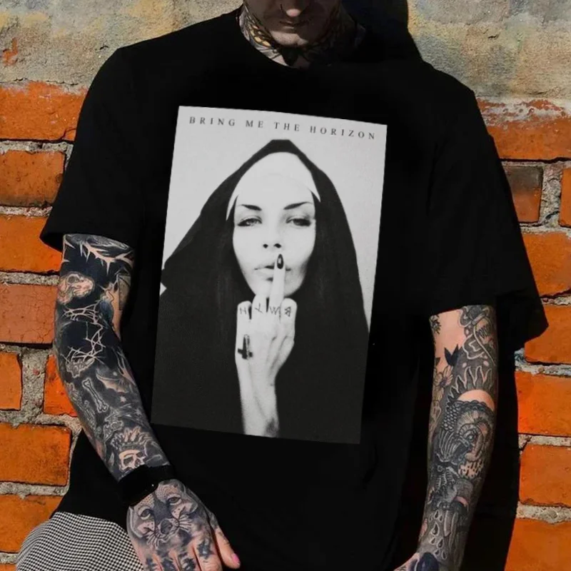 BEING ME THE HORIZON Bad Nun Black Print T-Shirt