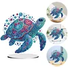 (US Only)Acrylic 2D Flat Sea Turtle DIY Diamond Painting Desktop Ornaments Kit for Decor