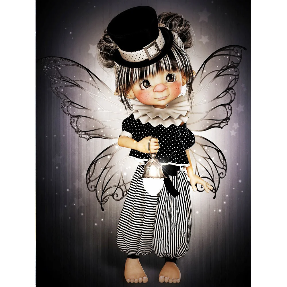 Diamond Painting 5D DIY Big Eyes Doll Wing Full Round Drill Picture (A4057)