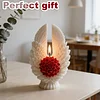 3D Angel Wing Flower Mould Silicone Wave Spiral Candle Mould Reusable Easy To Demold for Candles Soaps Crafts DIY Home Decor (Symmetrical)