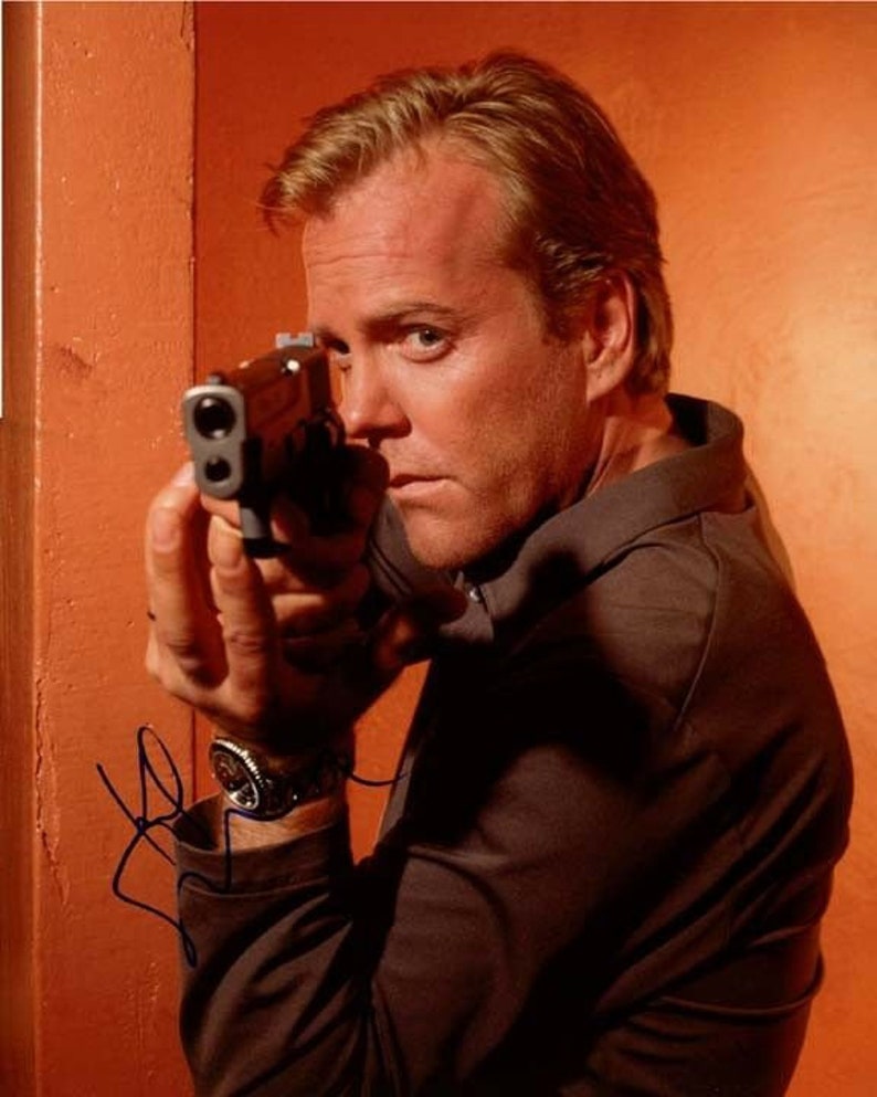 Kiefer sutherland signed autographed 24 jack bauer 11x14 Photo Poster painting