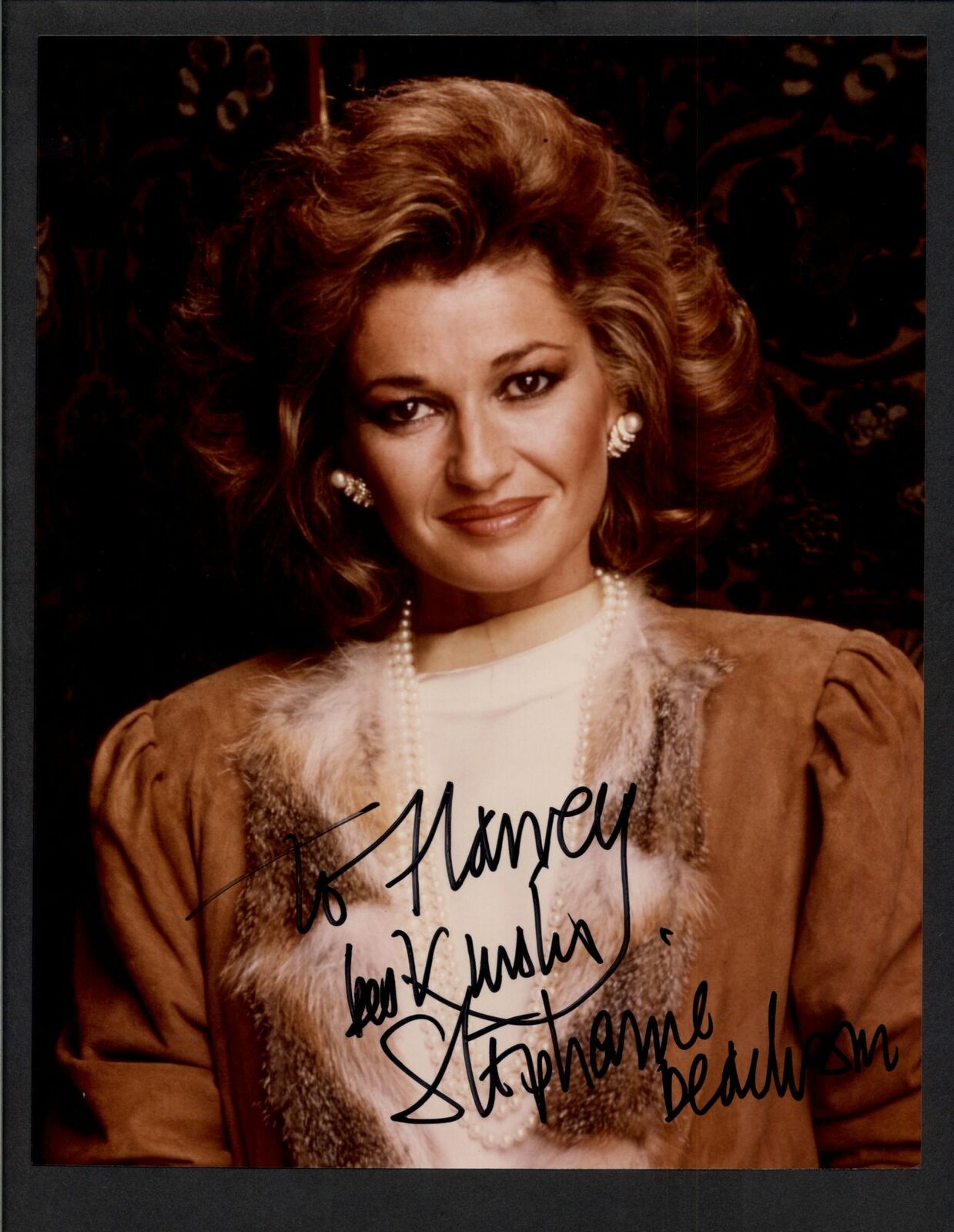 Stephanie Beacham - Signed Autograph Color 8x10 Photo Poster painting - Dynasty