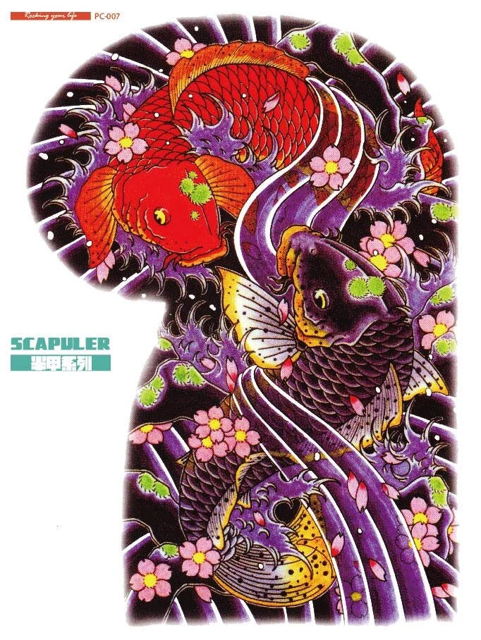 32*24cm Big Tattoo Stickers Green Butterfly Fish Dragon Buddha Waterproof Temporary Flash Tattoos Full Back Chest For Men Women