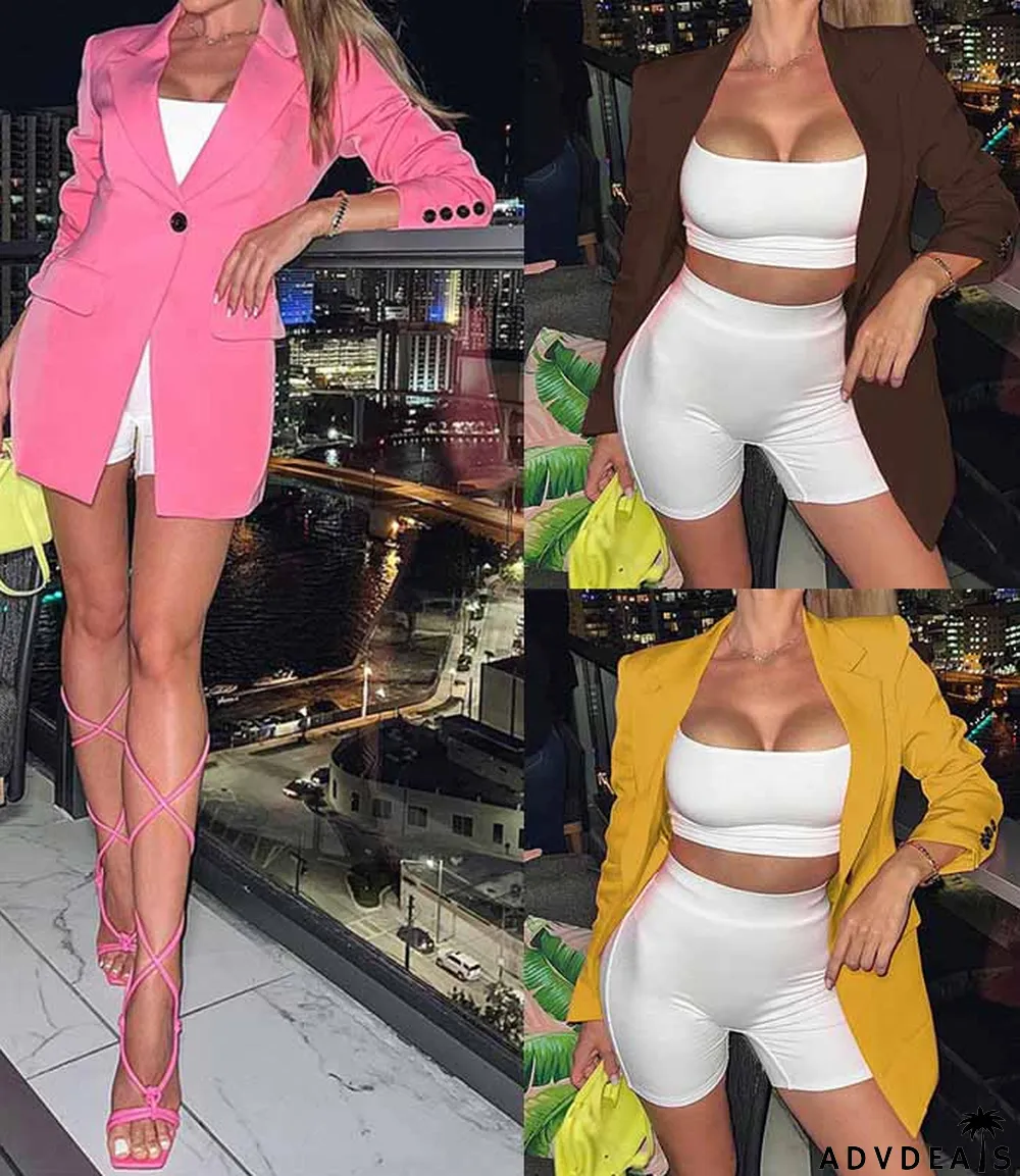 Women Fall/Winter Long Sleeve Blazer Jacket