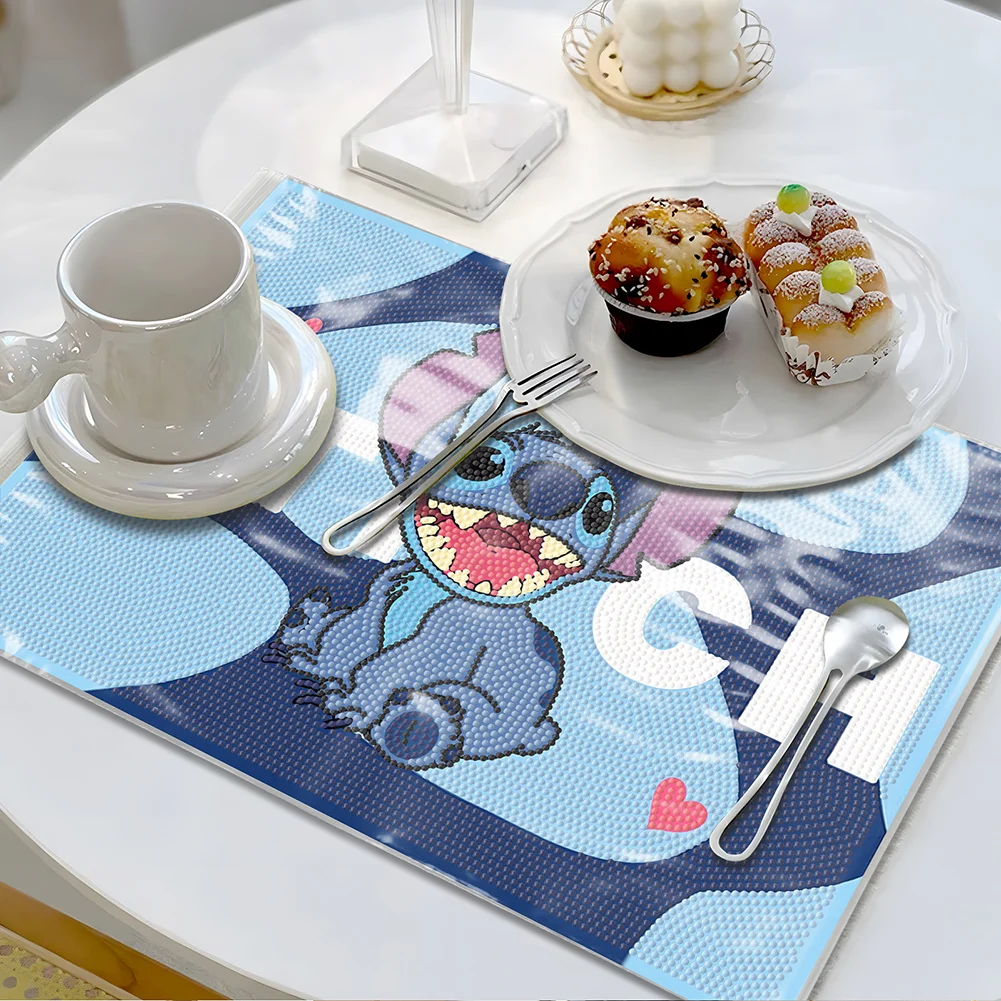 DIY Stitch Diamond Painting Placemat Diamond Crafts Projects for Kids Adults